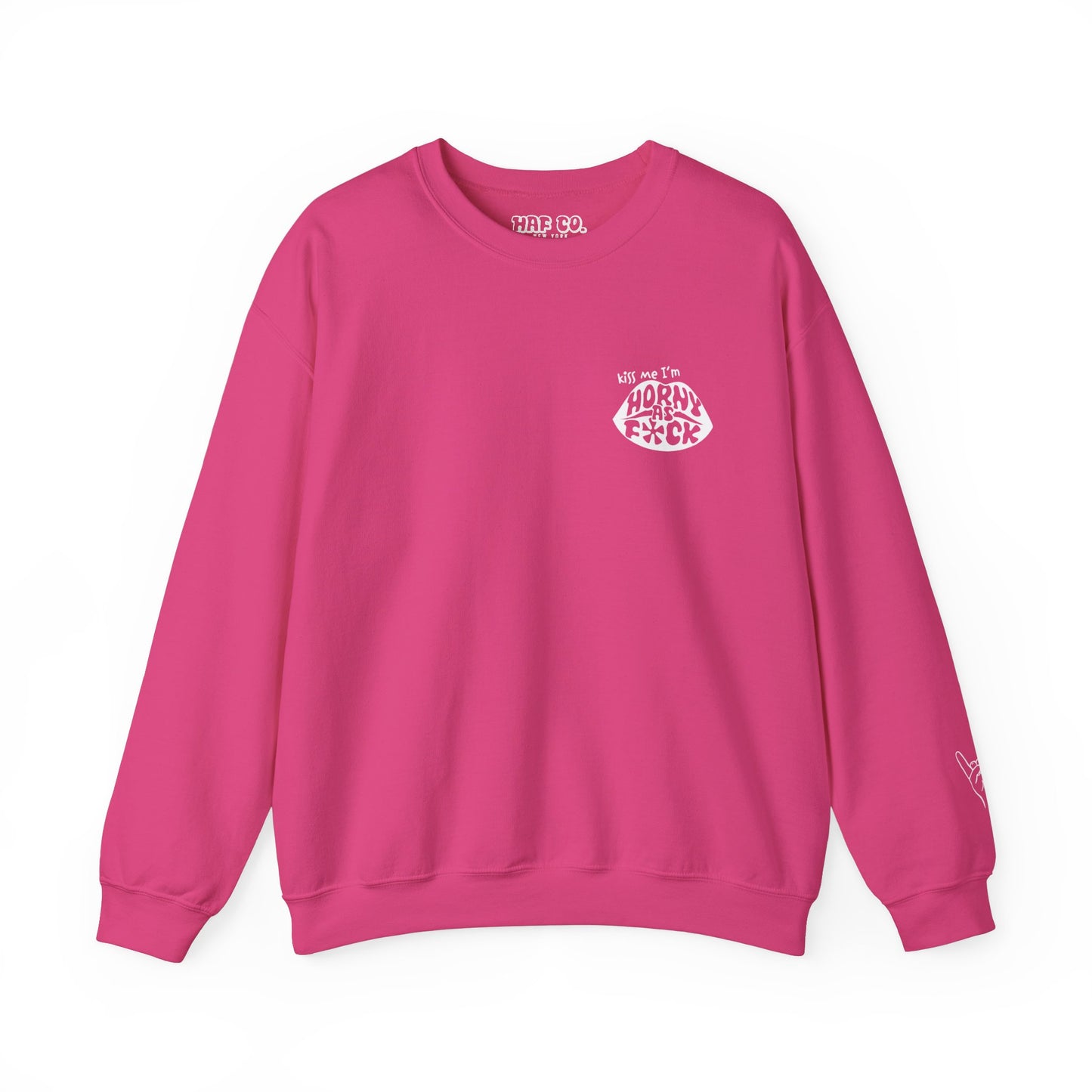 Kiss Me I'm Horny As F*ck Lips Crewneck