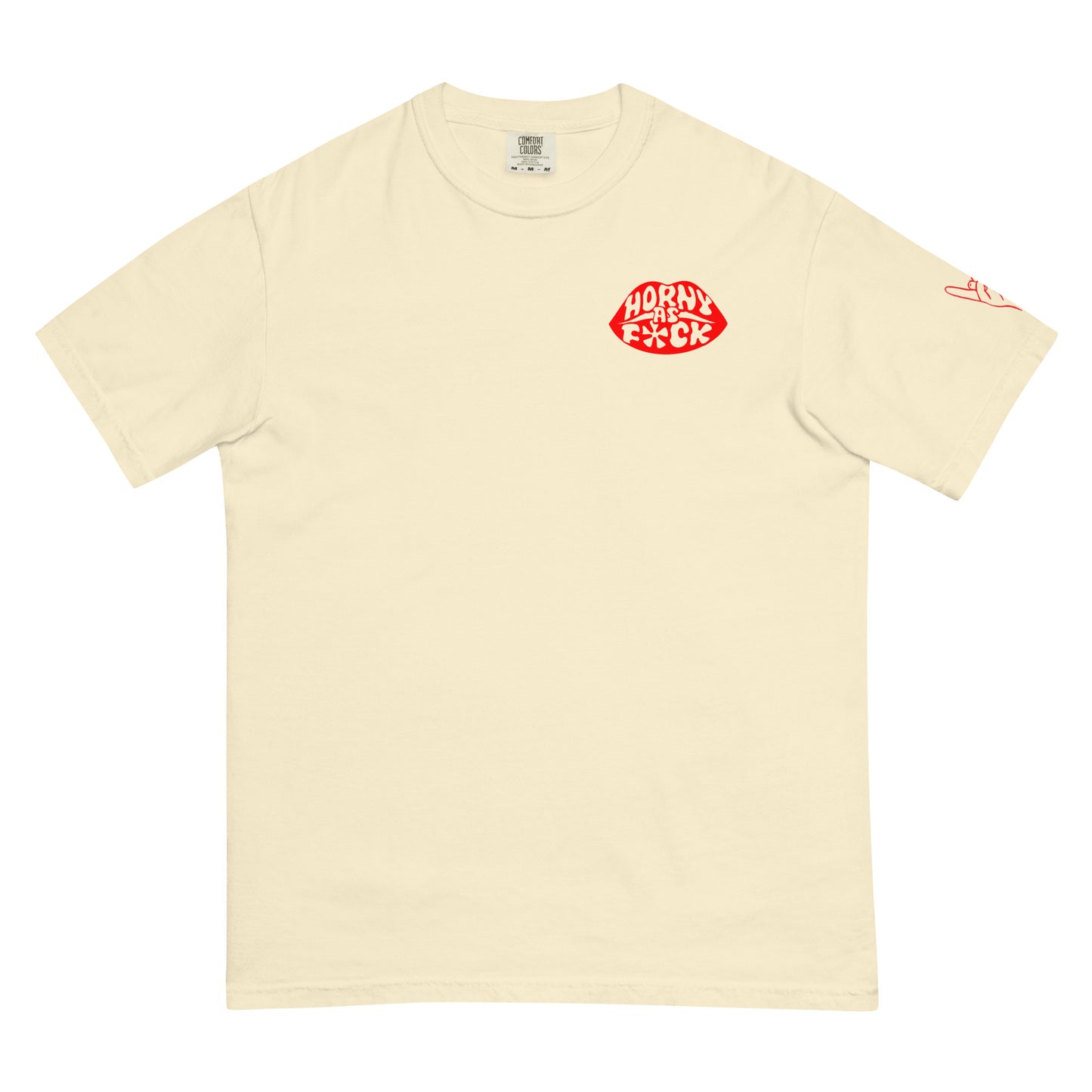 Horny As Fuck Lips T Shirt Comfort Colors