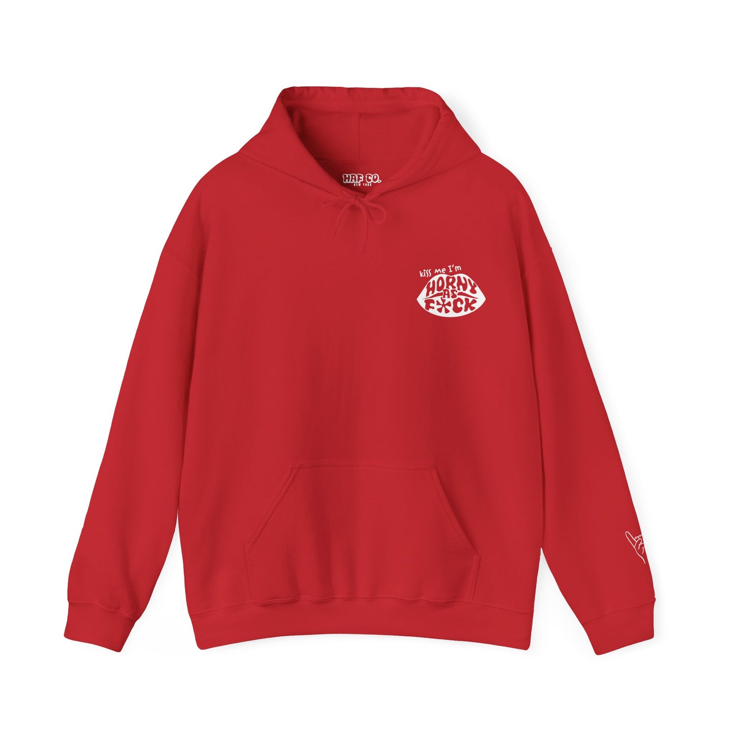Kiss Me I’m Horny As F*ck Lips Hoodie