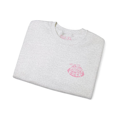 Kiss Me I'm Horny As F*ck Light Pink Lips Crewneck