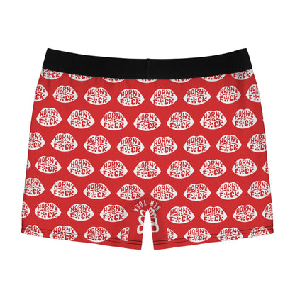 Horny As F*Ck Lips Mens Boxer Briefs Red and White