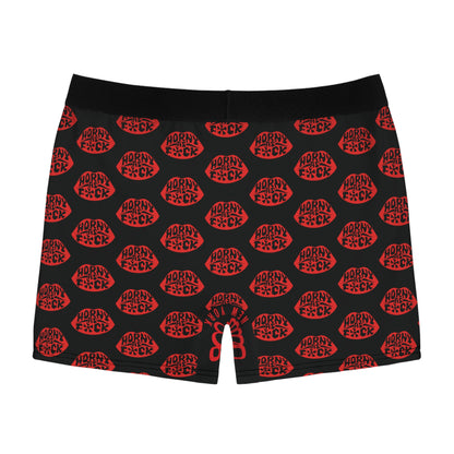 Horny As F*ck Lips Men's Boxer Briefs Black and Red