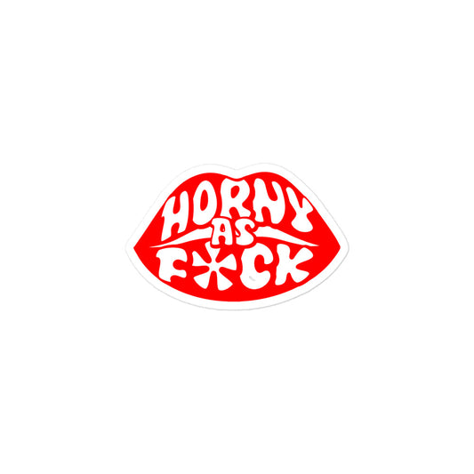 Horny As Fuck Lips Sticker