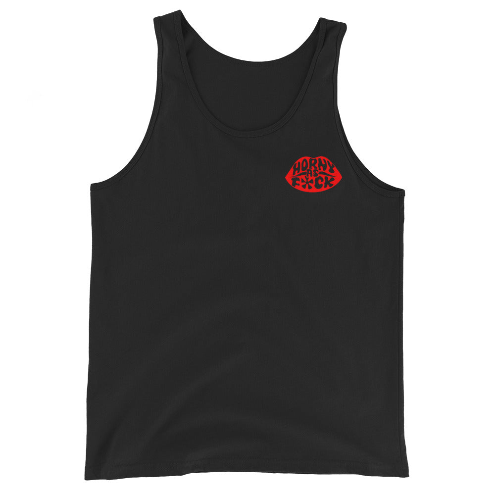 Horny As F*ck Lips Mens Tank