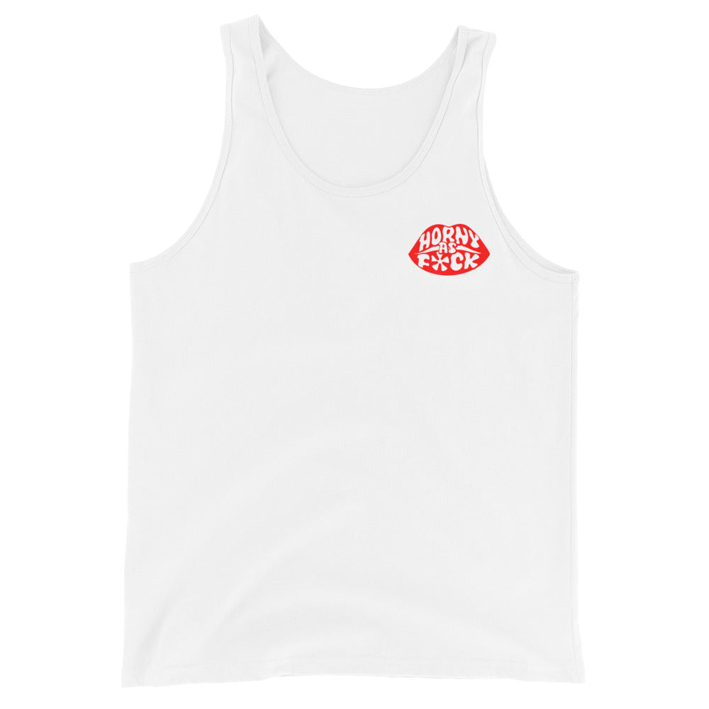 Horny As F*ck Lips Mens Tank