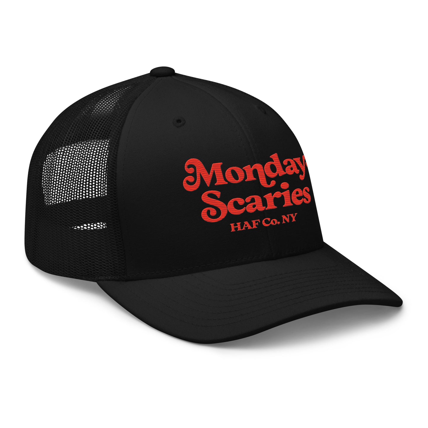 Monday Scaries Mid Profile Trucker Hat No Outline