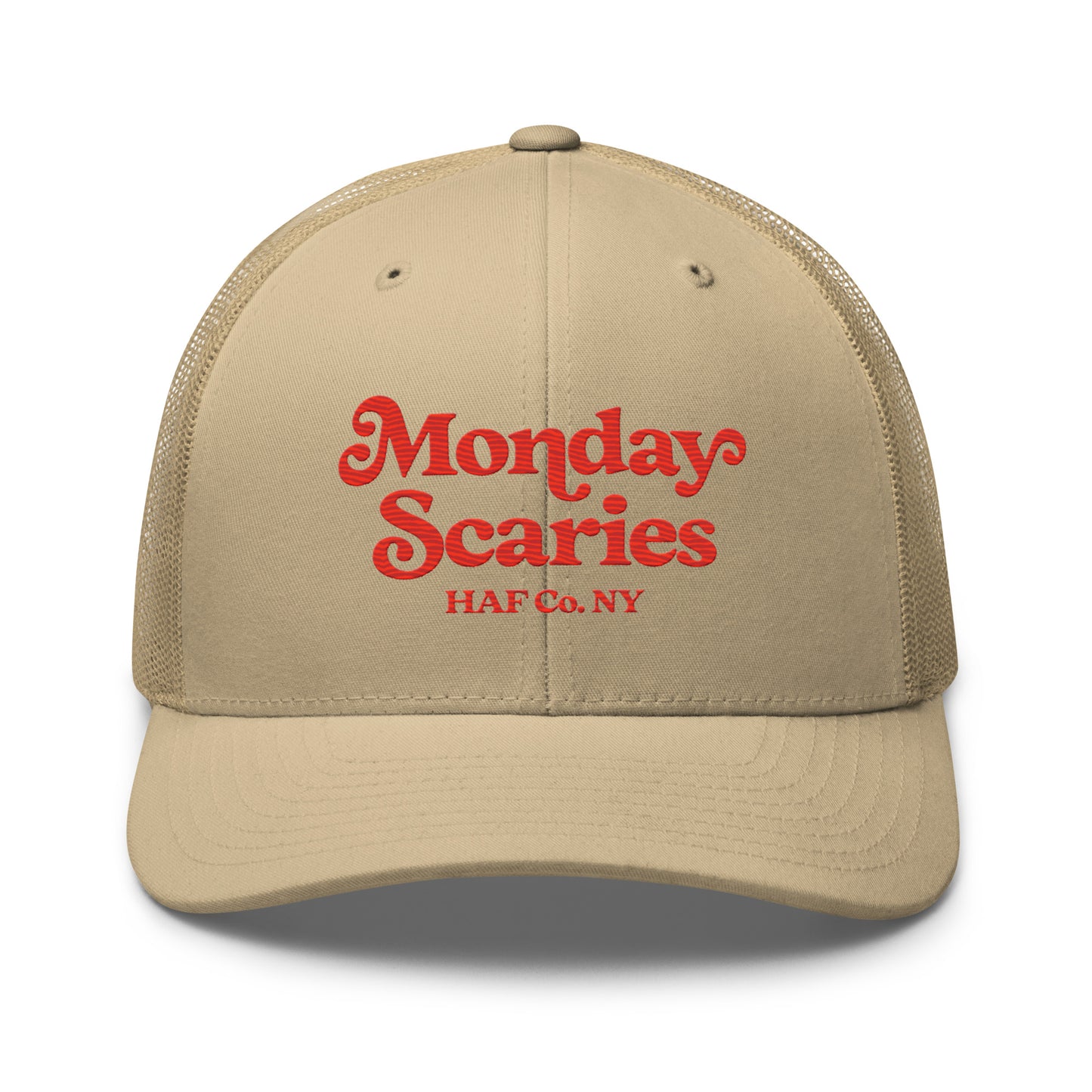 Monday Scaries Mid Profile Trucker Hat No Outline