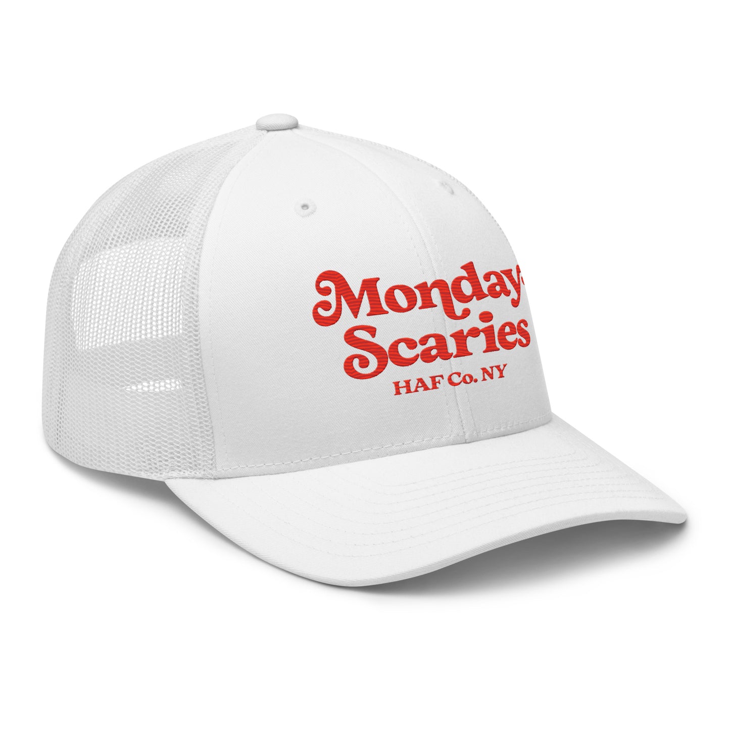 Monday Scaries Mid Profile Trucker Hat No Outline