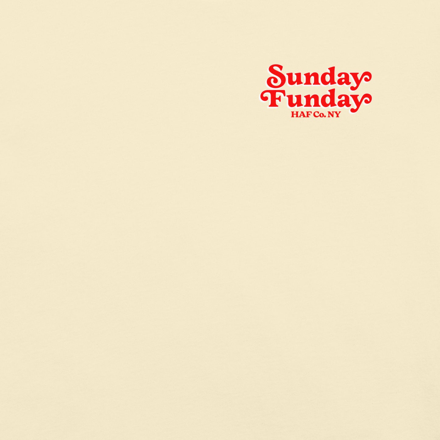 Sunday Funday Comfort Colors T-Shirt White Outline