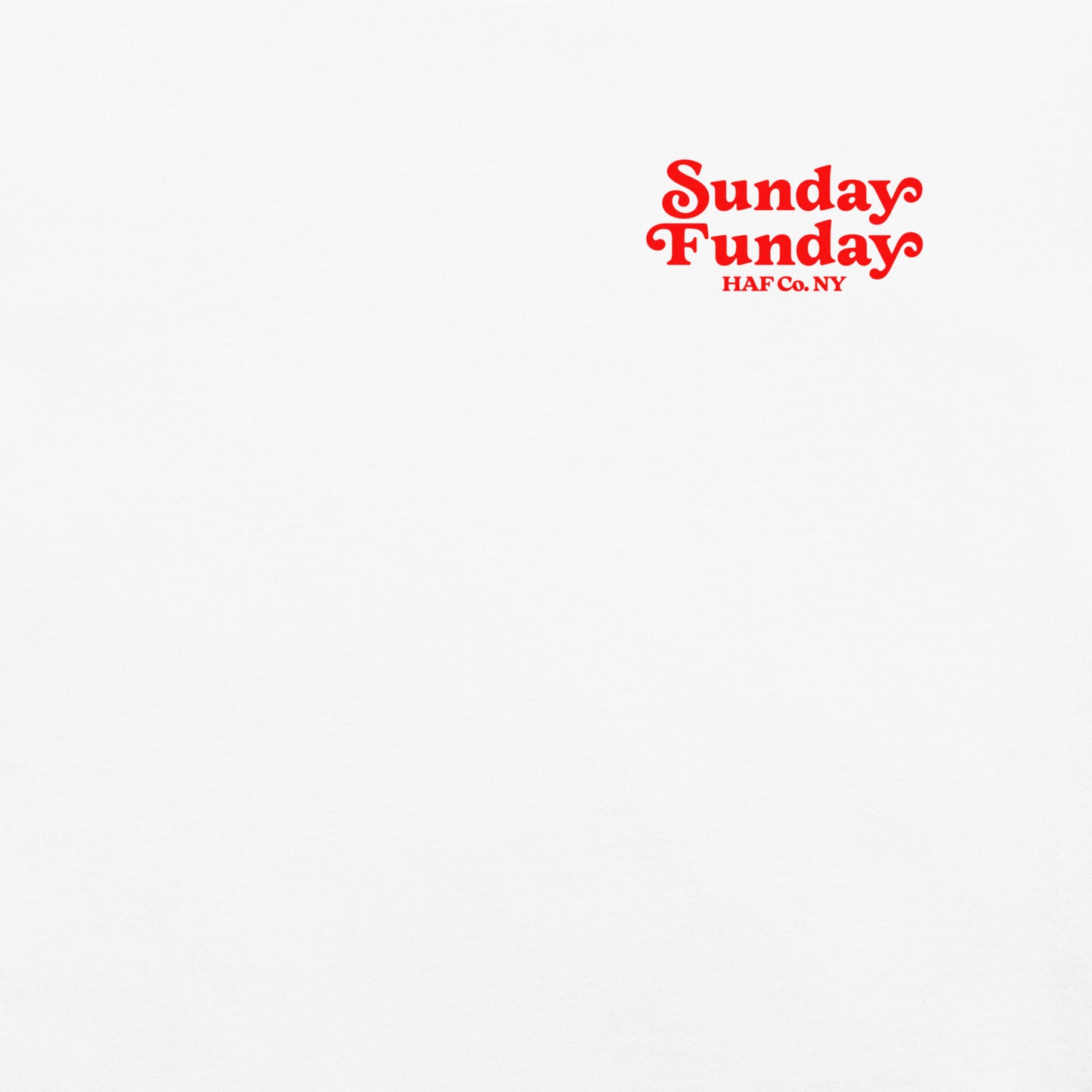 Sunday Funday Comfort Colors T-Shirt White Outline